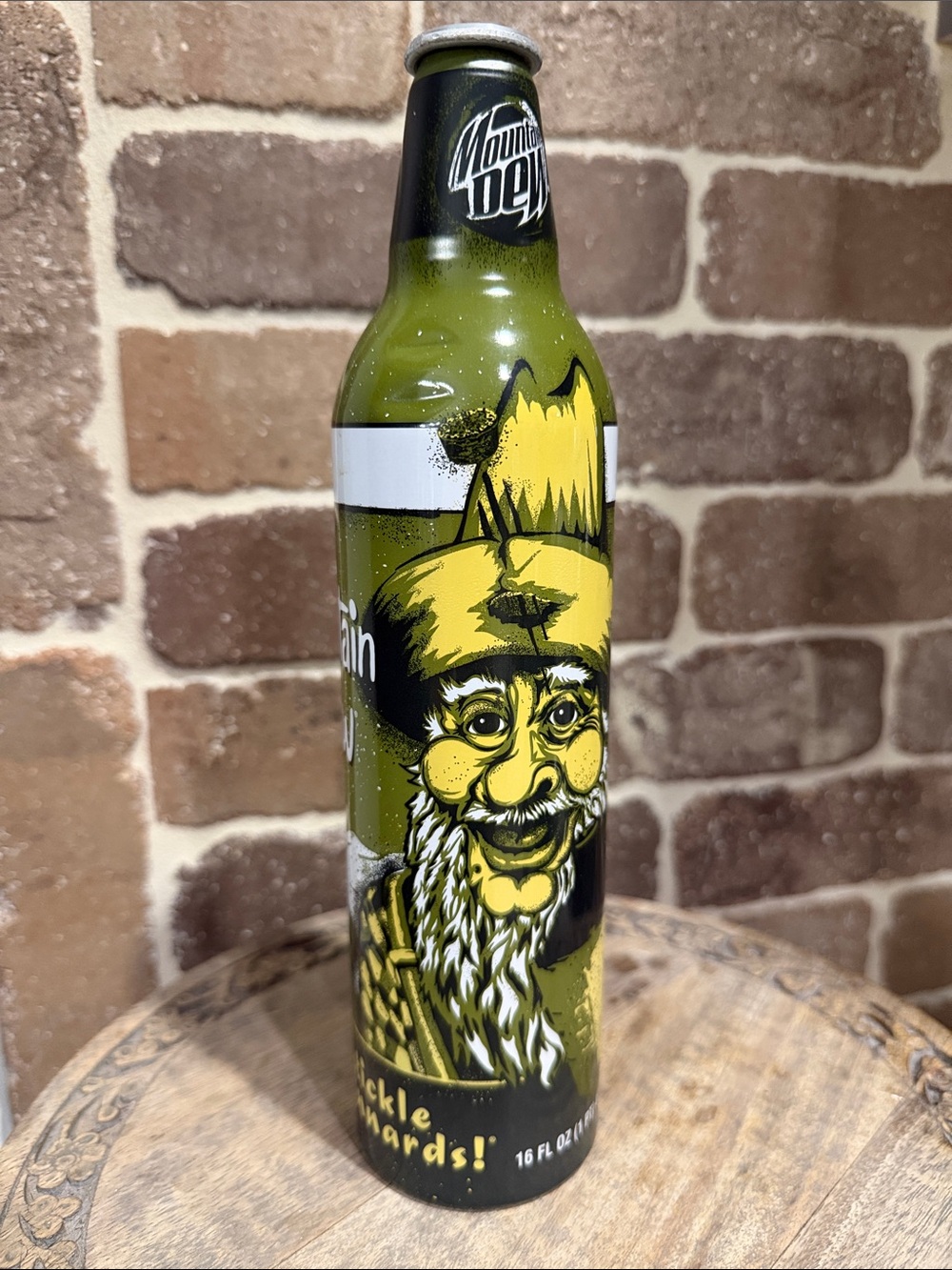 Mountain Dew Limited Green Collectible Bottle 2008 Bill Hilly by Peat Wollaeger